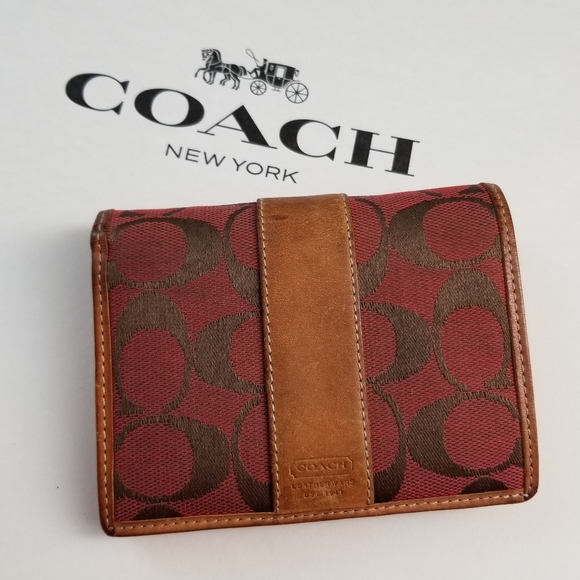 COACH Signature bifold leather wallet - Picture 1 of 16